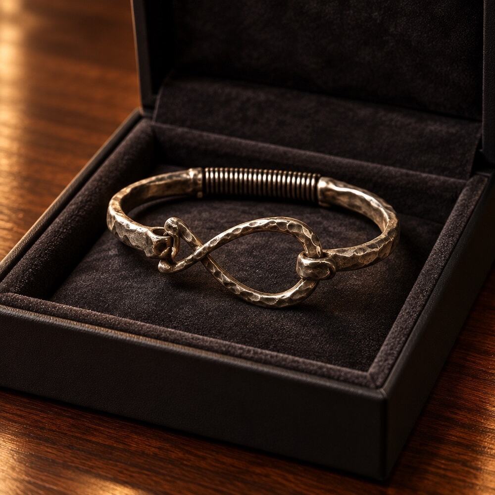 Vintage Infinity Forge Bangle
